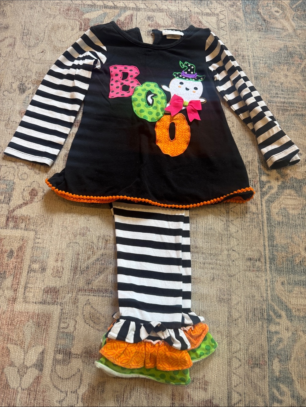 Kids Halloween Boo Set - Black with Orange & Green Accents